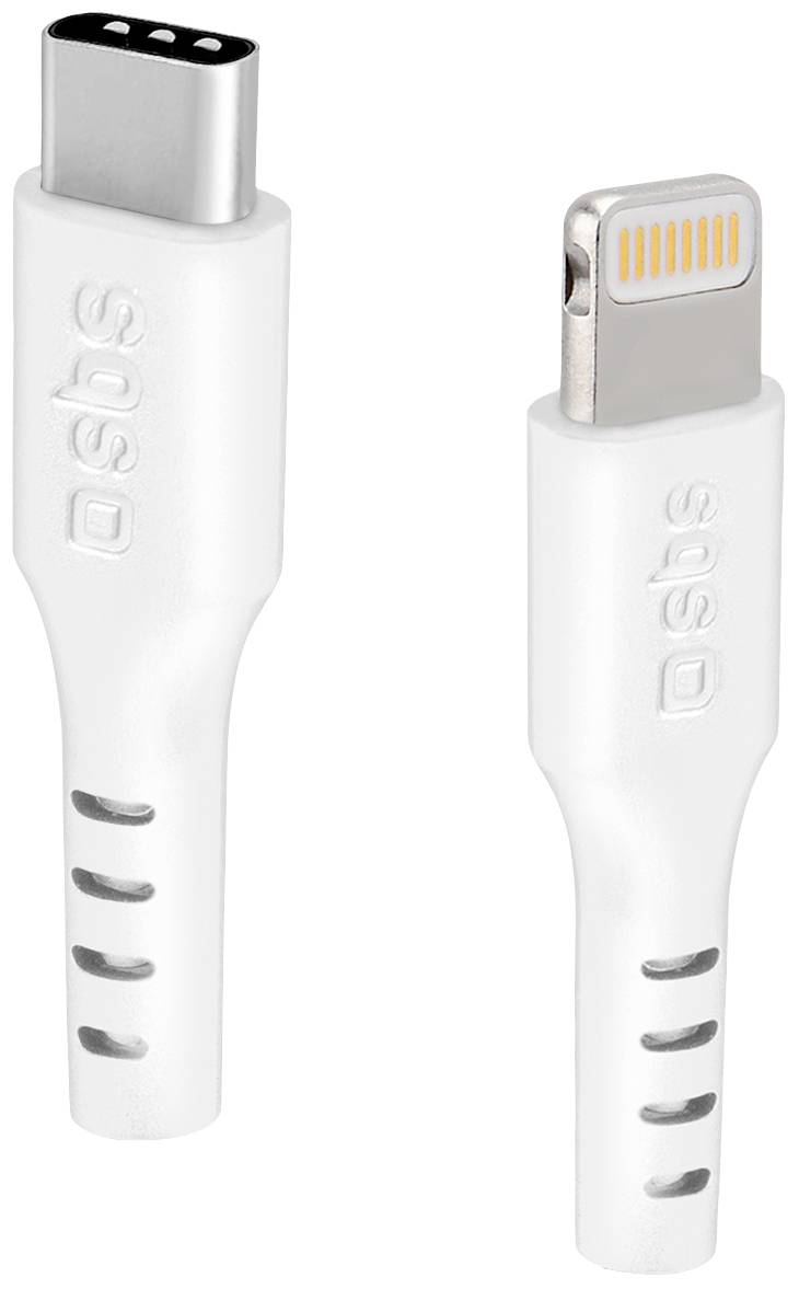 SBS Lightning Datenkabel mit USB Typ C-Anschluss 1 m weiß (TECABLELIGTC1W)