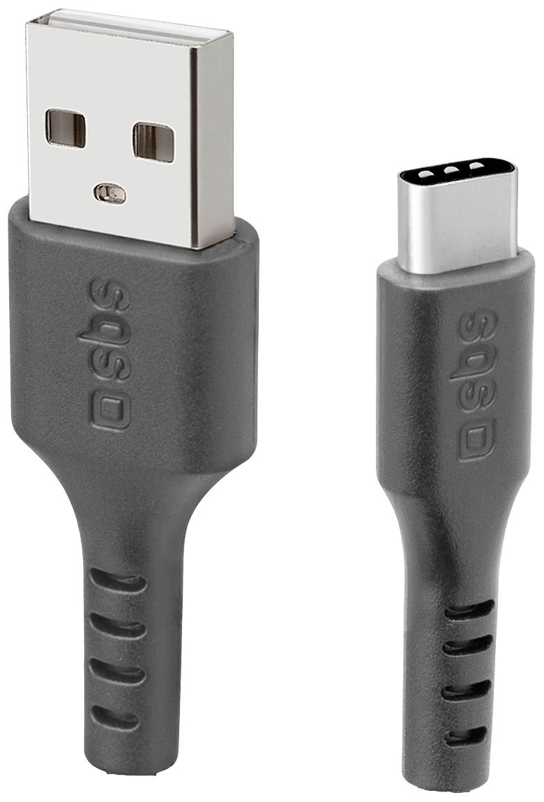 SBS USB Datenkabel mit USB Typ C-Anschluss (1,5 m), schwarz