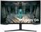 Curved Samsung Odyssey G6 Monitor zeigt ein futuristisches Innere mit leuchtenden Elementen. Text 'Odyssey G6' unten rechts.