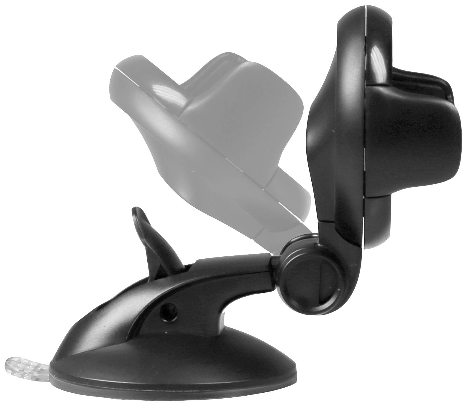 Auto-Handyhalterung mit verstellbarem Halterungsmechanismus, ermöglicht flexible Platzierung und sicheren Halt auf glatten Oberflächen.
