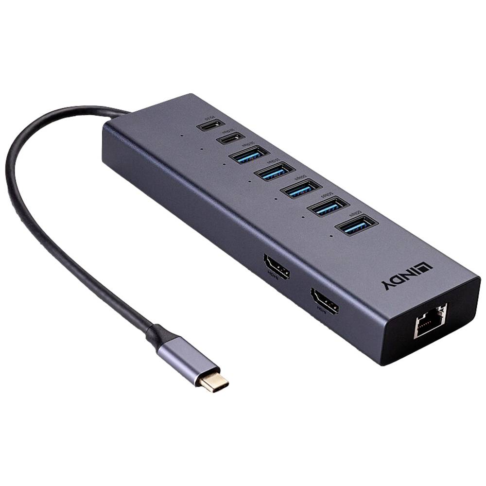 LINDY 43373 Mini-dockingstation Geschikt voor merk: Universeel USB-C® Power Delivery