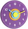 TFA Dostmann 60.3015.11 Quarz Wanduhr 23 cm x 40 mm Lila Leisegang-Uhrwerk