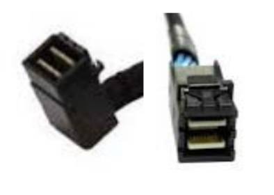 INTEL AXXCBL650HDHRT Cable Kit MiniSAS HD 650mm Straight to Right angle connector Tall 27mm