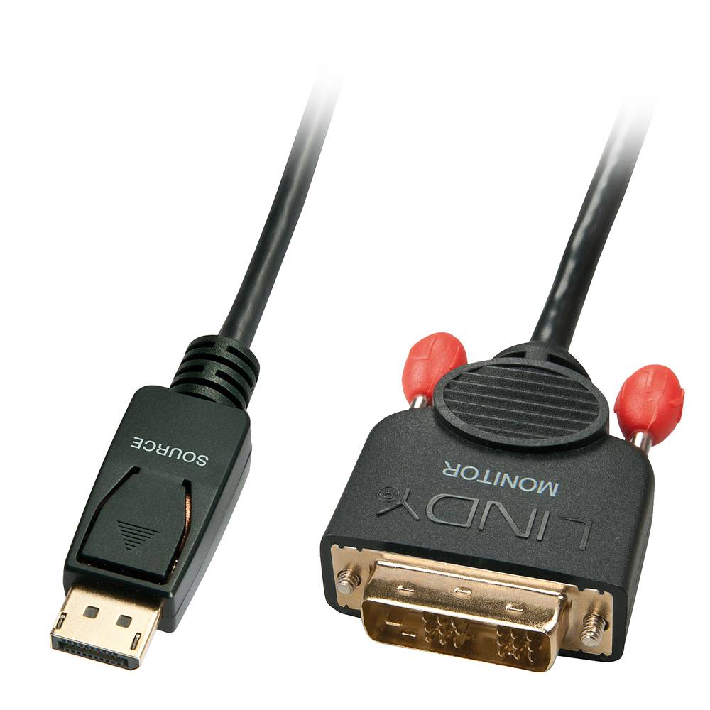 Lindy 41489 Display port DVi-D Zwart kabeladapter-verloopstukje