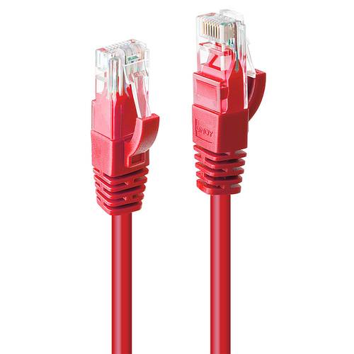 LINDY 48036 RJ45 Netzwerkkabel, Patchkabel CAT 6 U/UTP 7.50 m Rot 1 St.