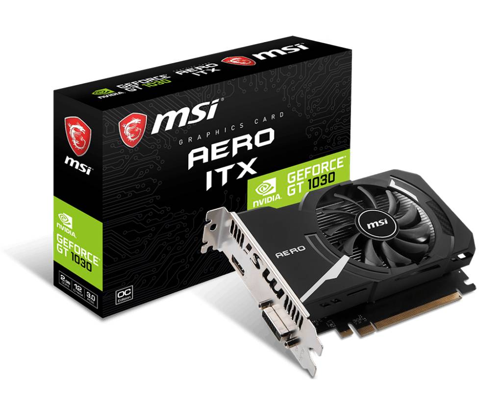 VGA MSI GeForce® GT 1030 2GB AERO ITX 2GD4 OC