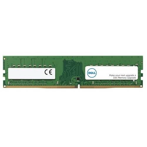 RAM-Modul mit grünem Schaltkreis und Kontaktleiste. Aufkleber mit CE-Kennzeichnung und 'Dell Memory Upgrade'-Hinweis.
