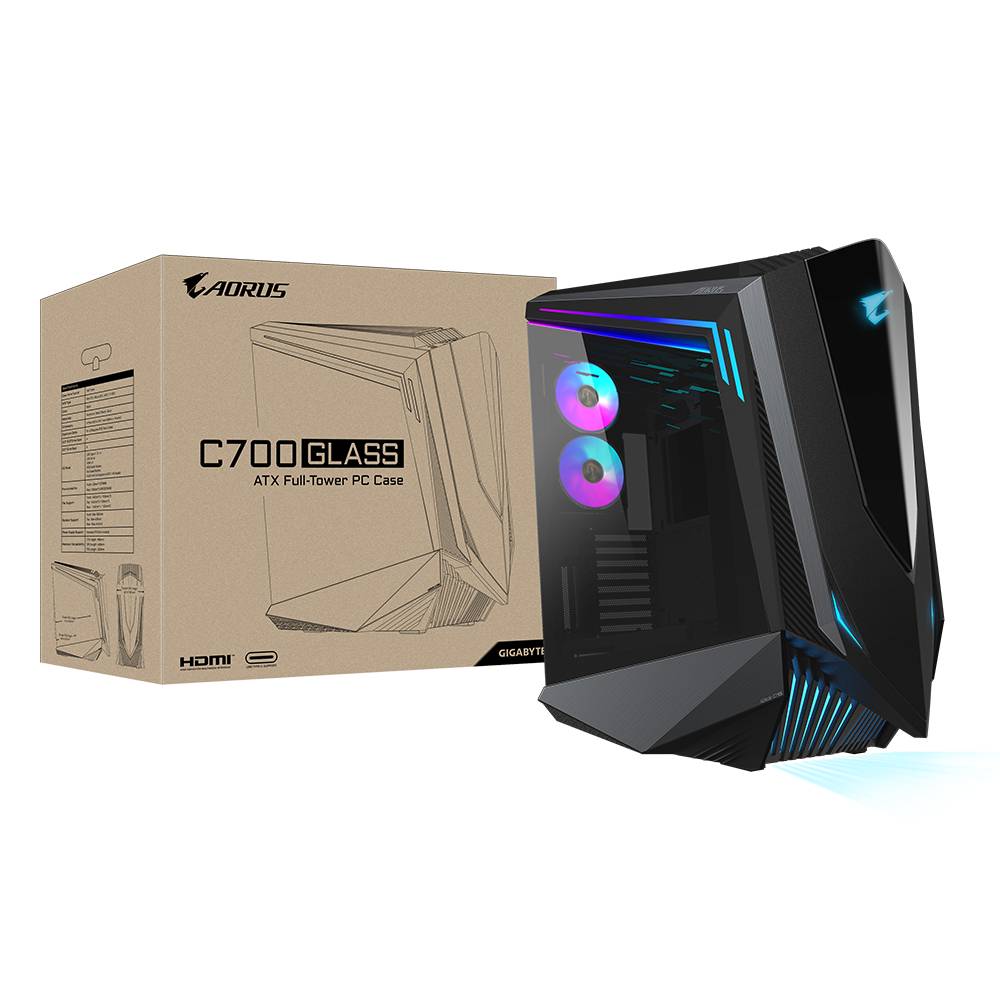 GIGABYTE - AORUS C700 GLASS - FT - ATX - Seitenteil mit Fenster (gehärtetes Glas)-10