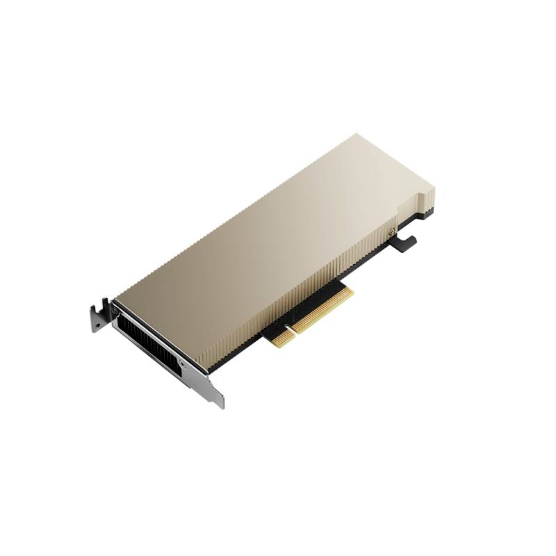Grafikkarte mit Gold- und Schwarztönen, schlankes Design, PCIe-Anschluss, geeignet für leistungsstarke Computeranwendungen.