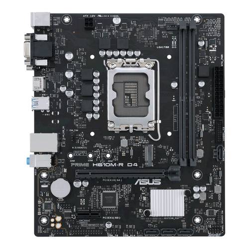 Asus PRIME H610M-R D4 Mainboard Sockel (PC) Intel® LGA 1700 Formfaktor (Details) Micro-ATX Mainboard-Chipsatz Intel® H61...