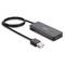 USB-Kabeladapter mit HDMI-Anschluss, geeignet für den Anschluss von Geräten an einen HDMI-Bildschirm. Schwarze Farbe, kompakte Größe.
