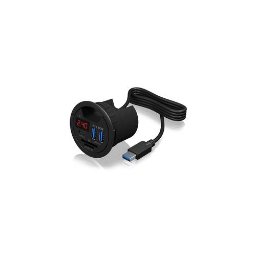 Thumbnail - IB-Hub1404, Tisch-Hub mit 2 Kartenlesern und Ladefunktion, 2x USB 3.0 Type-A, 1x Type-C, 1x SD/MicroSD-Kartenleser