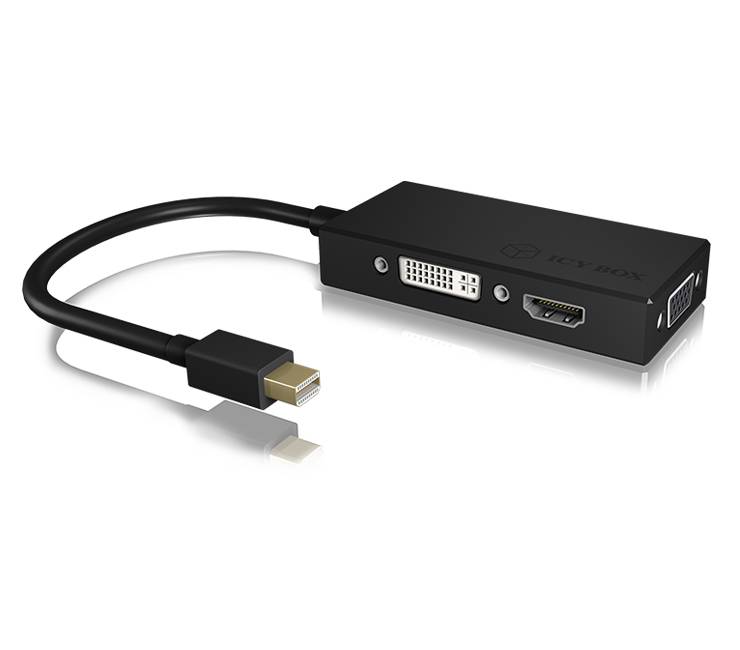 RAIDSONIC Adapter IcyBox DisplayPort 1.2 -> VGA/HDMI/DVI-D IB-AC1032 retail