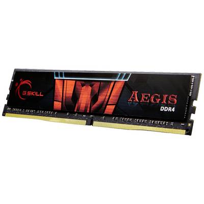 RAM-Modul mit dem Markennamen 'G.SKILL' und der Modellbezeichnung 'AEGIS DDR4'. Schwarzes Design mit roten Akzenten.