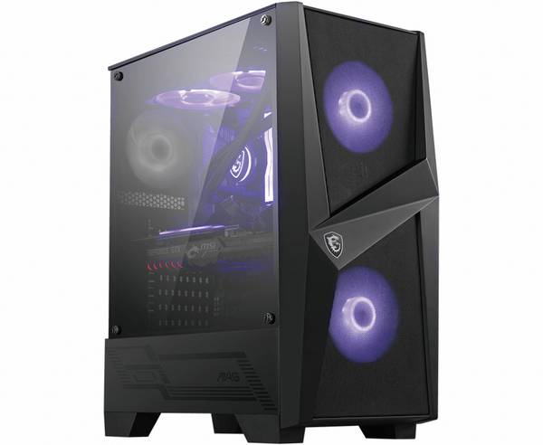 MSI MAG Forge 100M - Tower - ATX - Seitenteil mit Fenster (gehärtetes Glas)