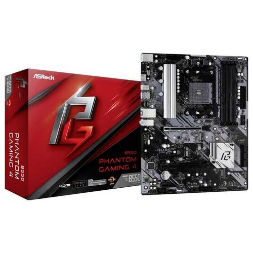 Thumbnail - ASRock B550 Phantom Gaming 4 Mainboard Sockel (PC) AMD® AM4 Formfaktor (Details) ATX Mainboard-Chipsatz AMD® B550