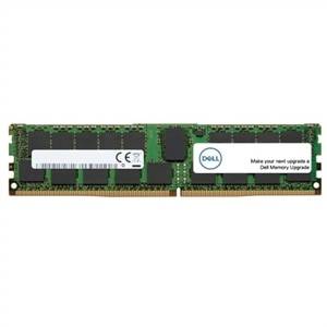 Ein grüner RAM-Speichermodul mit mehreren schwarzen Chips und einem 'Dell'-Logo. Text: 'Make your next upgrade a Dell Memory Upgrade'.