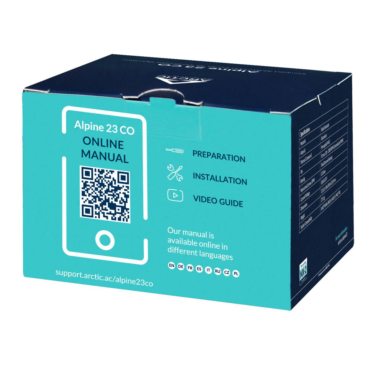 Arctic Alpine 23 CO - Kompakter AMD CPU-Kühler für den Dauerbetrieb CPU-Kühler mit Lüfter AMD® AM4, AMD® AM5-6