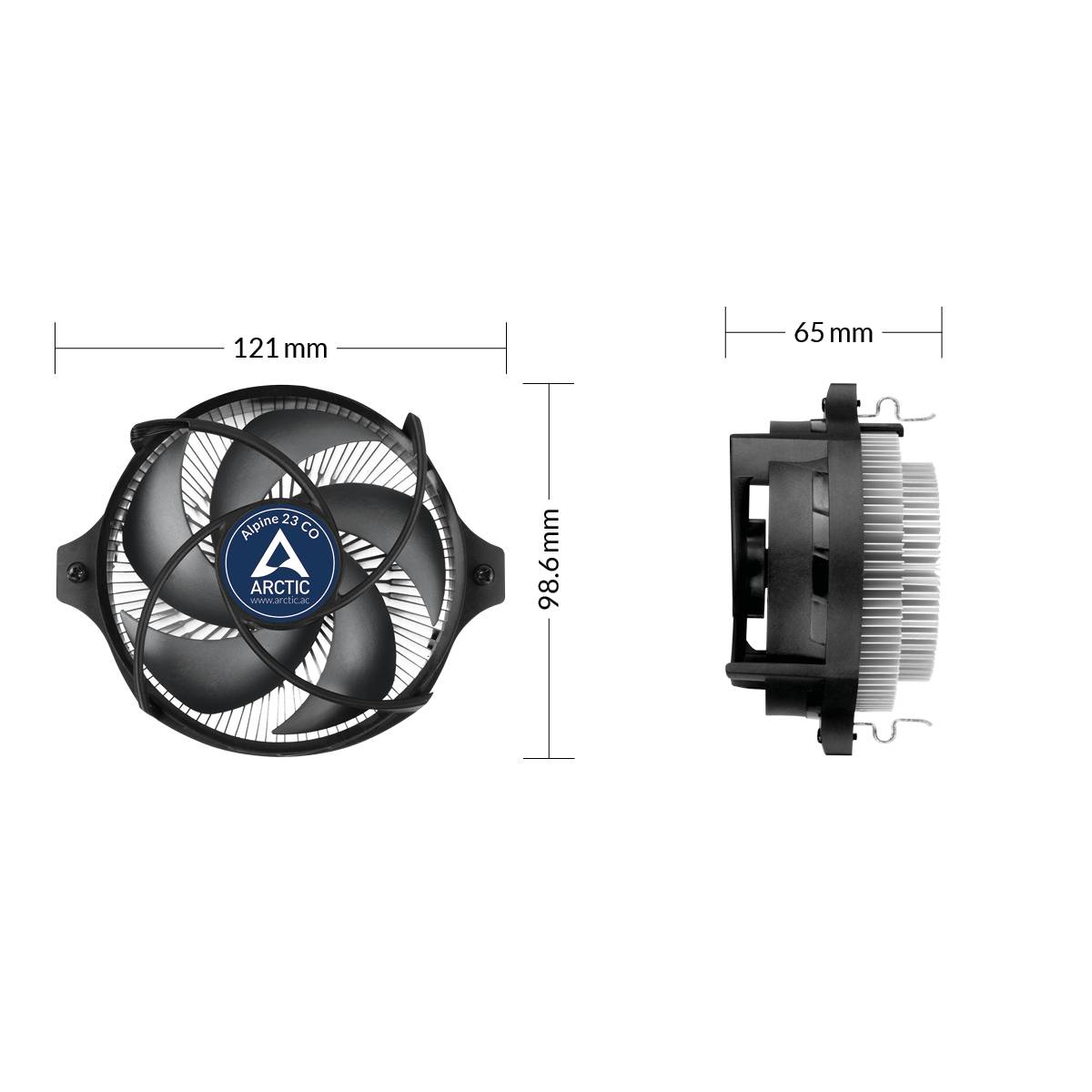 Arctic Alpine 23 CO - Kompakter AMD CPU-Kühler für den Dauerbetrieb CPU-Kühler mit Lüfter AMD® AM4, AMD® AM5-8