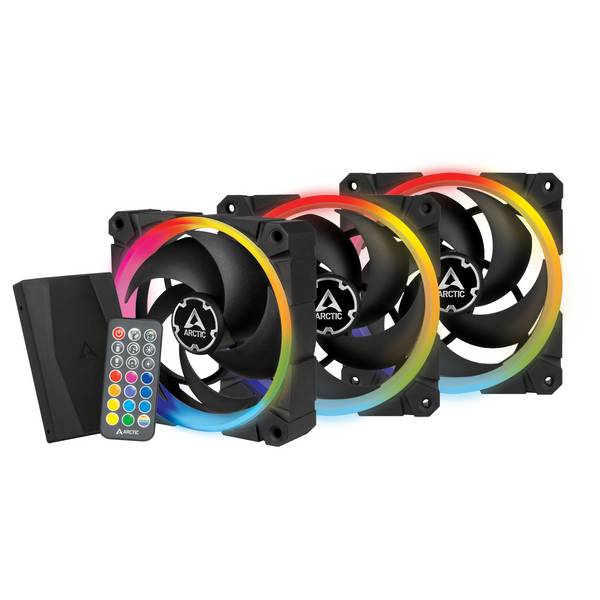 Arctic BioniX P120 A-RGB PC-Gehäuse-Lüfter Schwarz (B x H x T) 120 x 30 x 120 mm inkl. Fernbedienung, inkl. LED-Beleuchtung