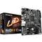 'GIGABYTE H410M H V2 Ultra Durable Motherboard' vor dem Verpackungskarton mit 'Ultra Durable' Schriftzug. Die Hauptplatine zeigt Anschlüsse und Komponenten.
