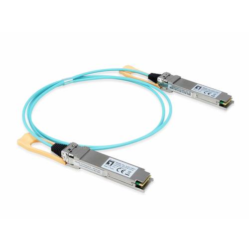 LevelOne 100GBase-AOC Direktanschlusskabel - QSFP28 zu SFP28 - 3 m - Glasfaser -