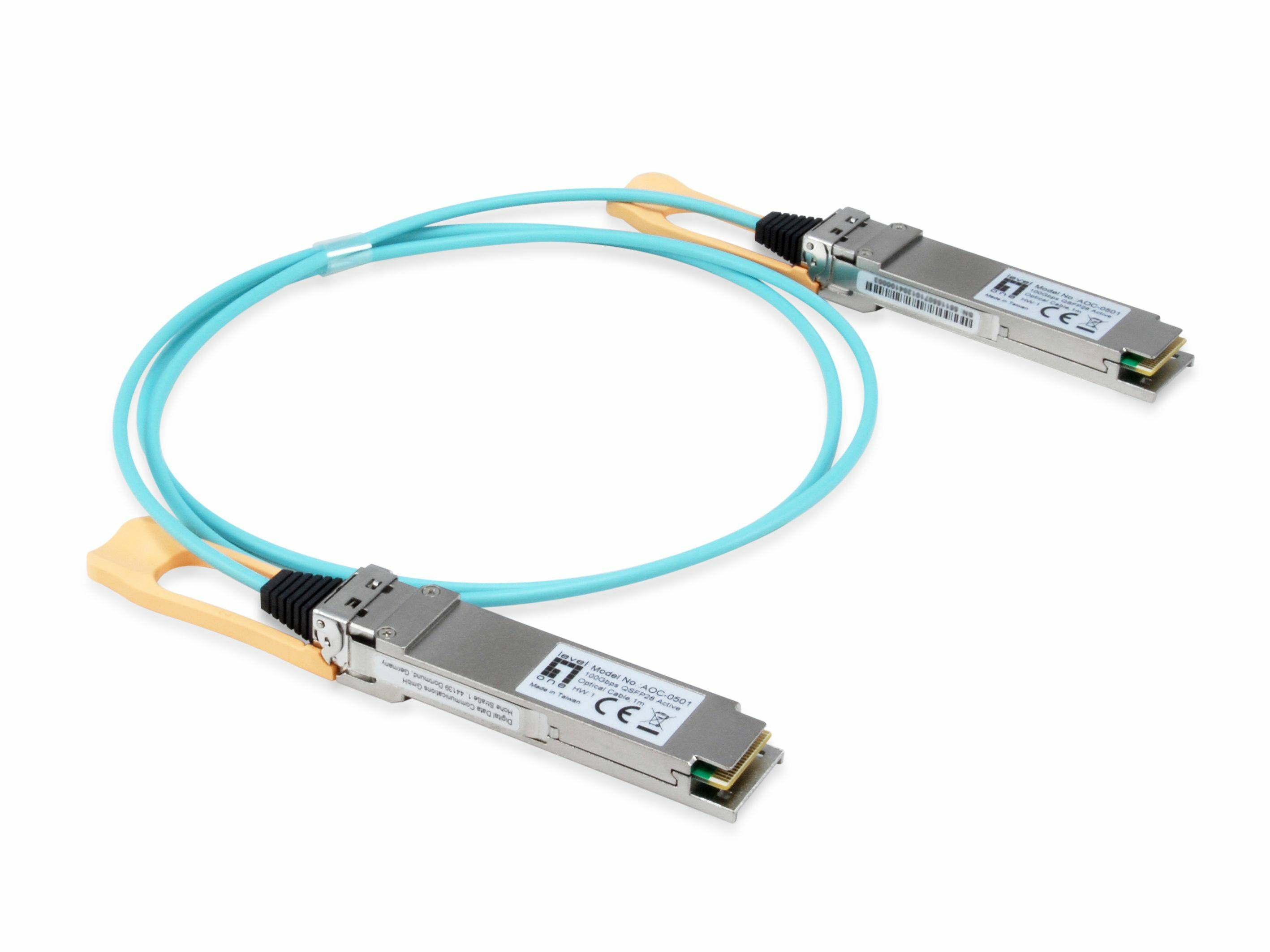 LEVELONE Kabel AOC-0501 100Gbps QSFP28 Active Optical  2m