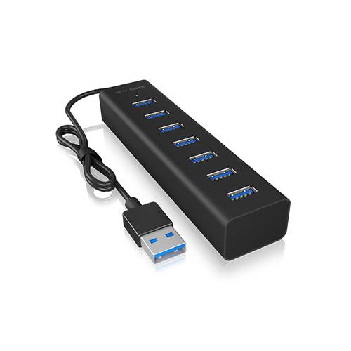 Thumbnail - IB-HUB1700-U3 USB 3.0 zu 7-Port USB 3.0 Type-A Hub, Alu-Gehäuse, Netzteil 5V/3A