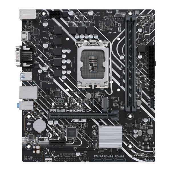 ASUS PRIME H610M-D D4 - Motherboard - micro ATX - LGA1700-Sockel - H610 Chipsatz - USB 3.2 Gen 1 - Gigabit LAN - Onboard