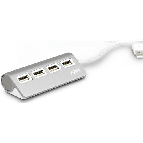 PORT Designs 900120 4 Port USB 2.0-Hub Grau, Weiß