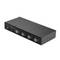 Ein schwarzer KVM-Switch mit mehreren USB- und Netzwerkanschlüssen auf der Vorderseite.