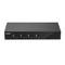 Schwarzer KVM-Switch von Lindy mit vier Tasten, beschriftet als 'PC1', 'PC2', 'PC3', 'PC4'.