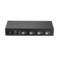 Ein KVM-Switch mit fünf USB-Ports und einem Netzteilanschluss, zur Verwaltung mehrerer Computer von einer Konsole aus.