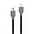 Graues USB-C- und Micro-USB-Kabel mit rotem Akzent, schwarzem Kabel. Verwendet zum Laden und zur Datenübertragung zwischen Geräten.