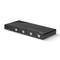 Schwarzer HDMI-Umschalter mit fünf Eingängen und zwei Ausgängen, erkennbar an den HDMI-Ports und den Beschriftungen an der Vorderseite.