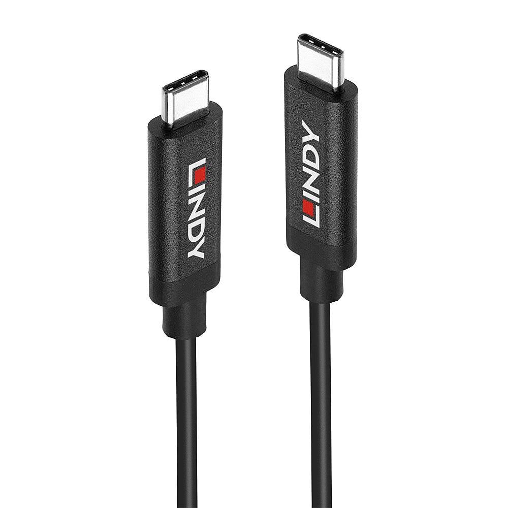 LINDY USB-Kabel USB 3.2 Gen2 USB-C® Stecker, USB-C® Stecker 3.00 m Schwarz 43348