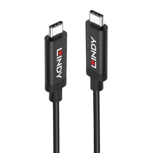 LINDY USB-Kabel USB 3.2 Gen2 USB-C® Stecker, USB-C® Stecker 3.00 m Schwarz 43348