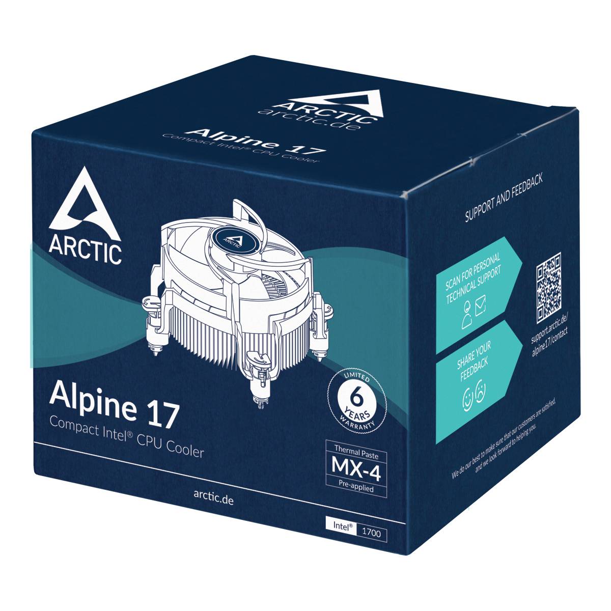 Arctic Alpine 17 CPU-Kühler mit Lüfter Intel® LGA 1700, Intel® LGA 1851-7
