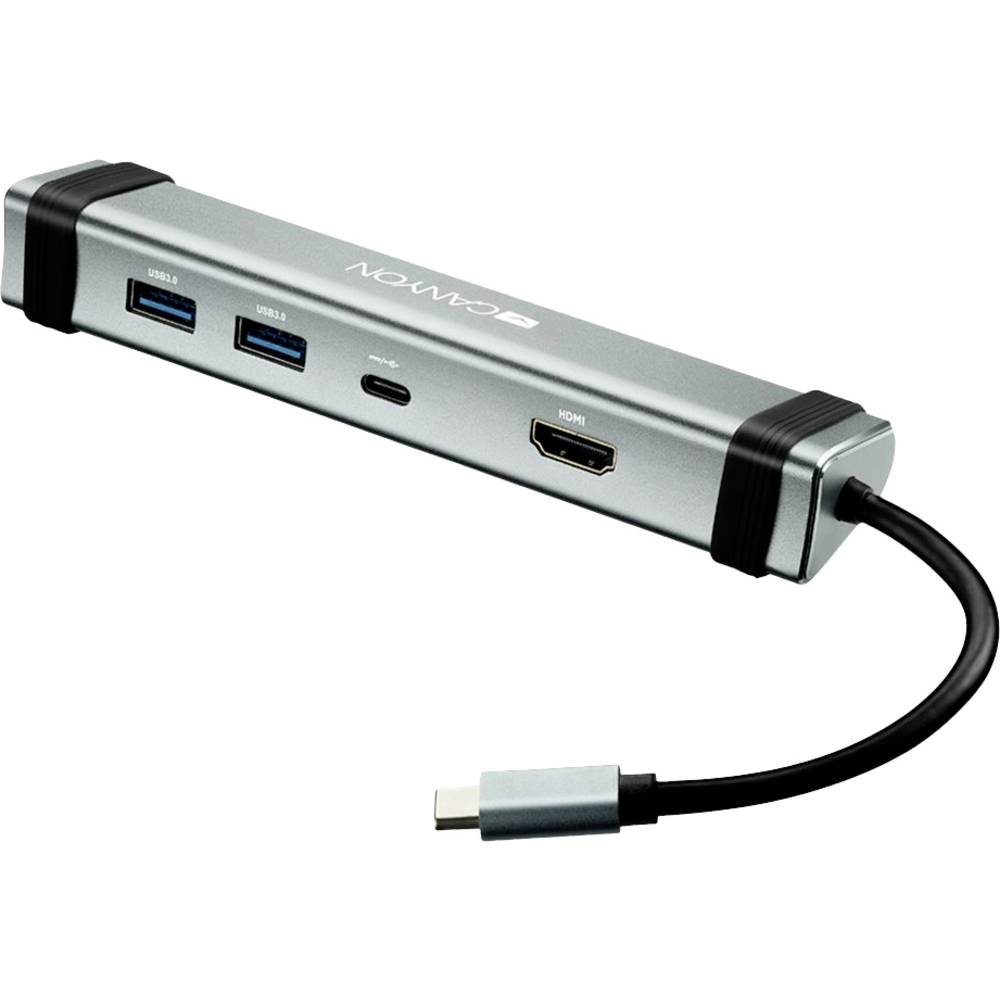 Canyon DS-3 USB-C (USB 3.2 Gen 2) multiport hub 4 poorten Grijs