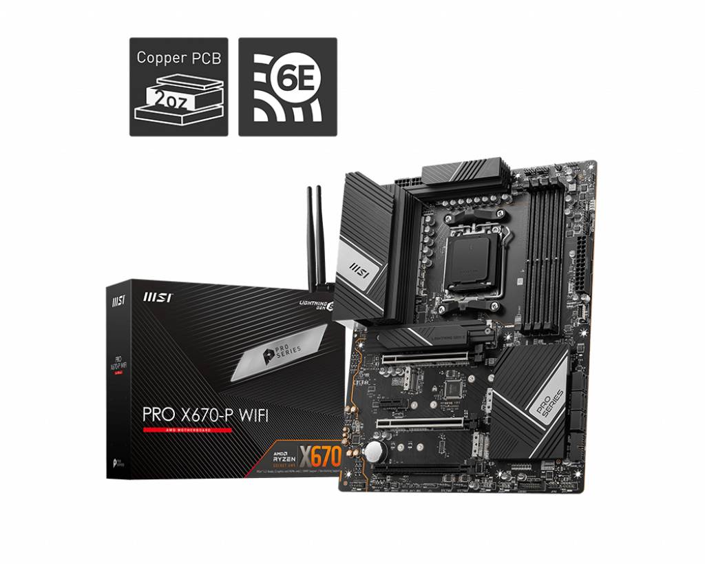 PRO X670-P WIFI, AMD, Buchse AM5, DDR5-SDRAM, 128 GB, DIMM, Dual-channel-1
