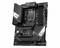 Eine schwarze Computer-Motherboard-Platine mit markanten Kühlkörpern und weißen Akzenten, beschriftet mit 'PRO SERIES'.