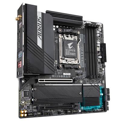 Gigabyte B650M AORUS ELITE AX Mainboard Sockel (PC) AMD AM5 Formfaktor (Details) Micro-ATX Mainboard-Chipsatz AMD® B650