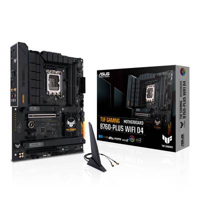 Asus TUF GAMING B760-PLUS WIFI D4 Mainboard Sockel (PC) Intel® LGA 1700 Formfaktor (Details) ATX Mainboard-Chipsatz Inte