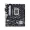 Schwarzes Motherboard mit silbernen Akzenten, verschiedenen Anschlüssen und Steckplätzen. Modell 'PRIME B760M-K D4' ist sichtbar.