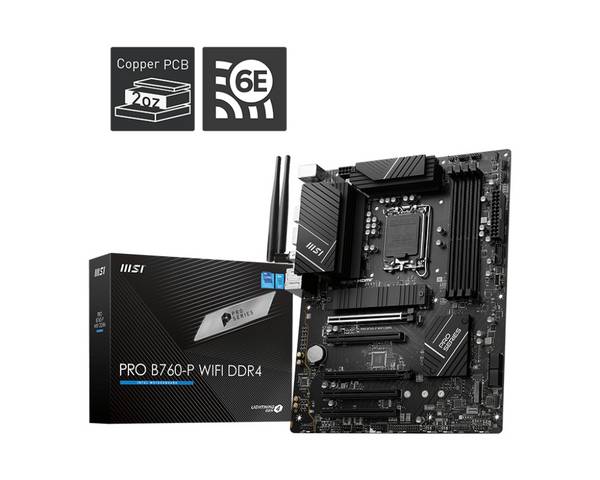 MSI - PRO B760-P WIFI DDR4 - Mainboard - ATX