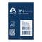 Verpackung eines blauen ARCTIC TP-3 Wärmeleitpads, 120 x 20 mm, 4 Stück, Dicke 0,5 mm. Enthält Produktnummer und Barcode.