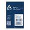 'Packung Arctic TP-3 Wärmeleitpad, 120 x 20 mm, Dicke 1 mm, 4 Stück enthalten. Produktinformationen und QR-Code.'