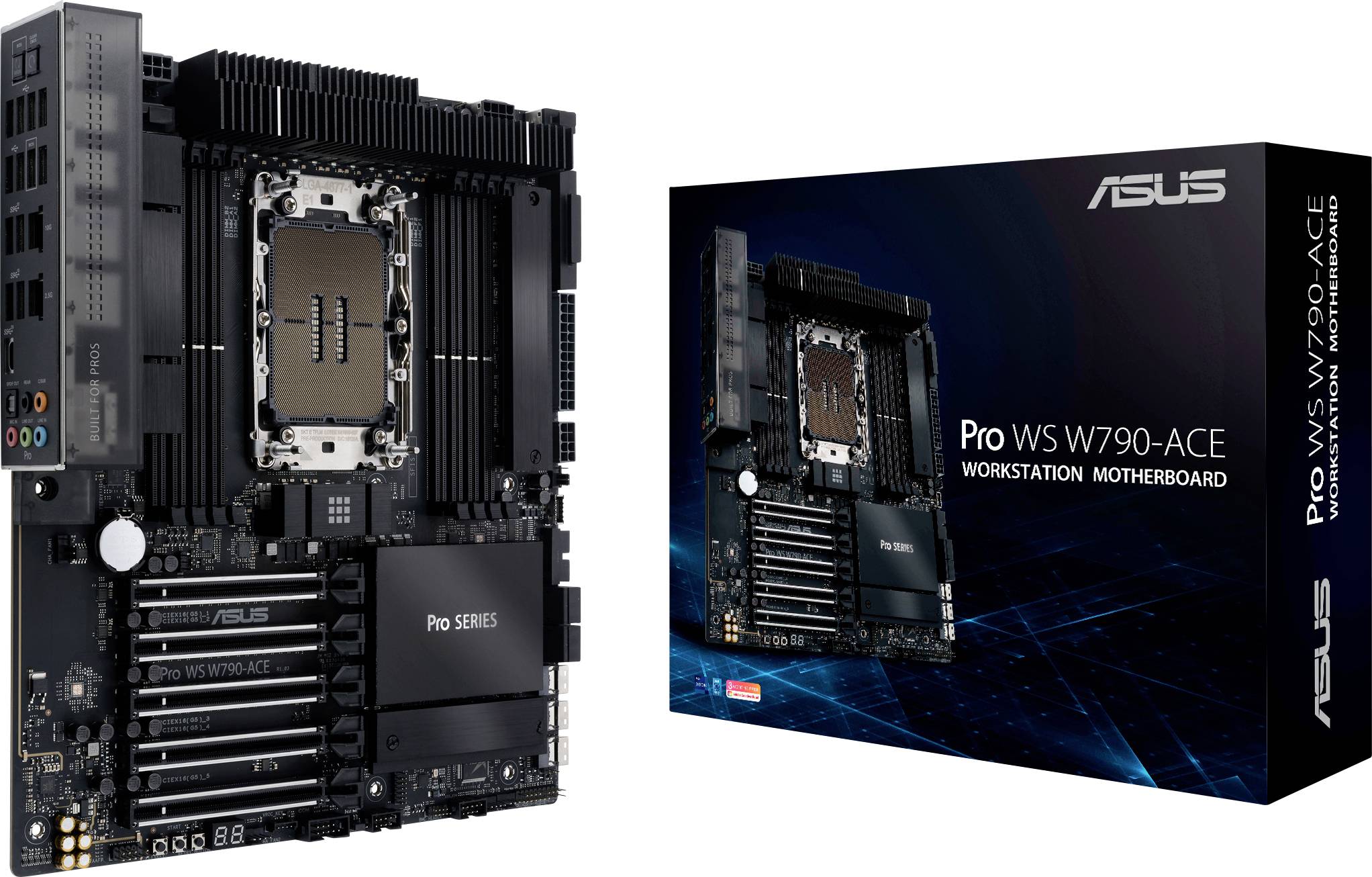 Asus MB ASUS PRO WS W790-ACE Mainboard Sockel (PC) Intel® LGA 4677 Formfaktor (Details) SSI CEB Mainboard-Chipsatz Intel