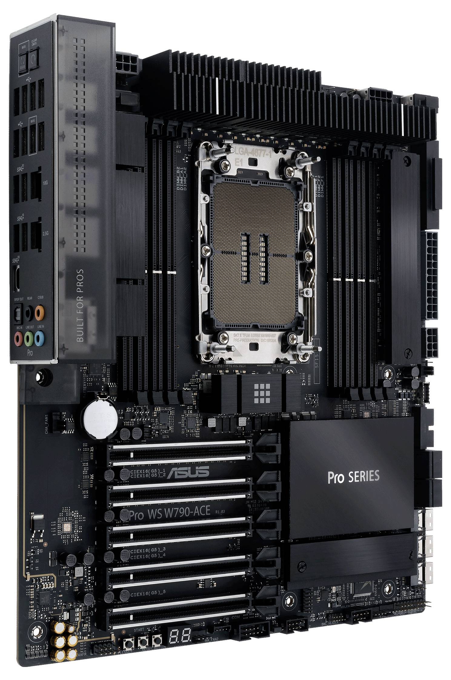 Asus MB ASUS PRO WS W790-ACE Mainboard Sockel (PC) Intel® LGA 4677 Formfaktor (Details) SSI CEB-6