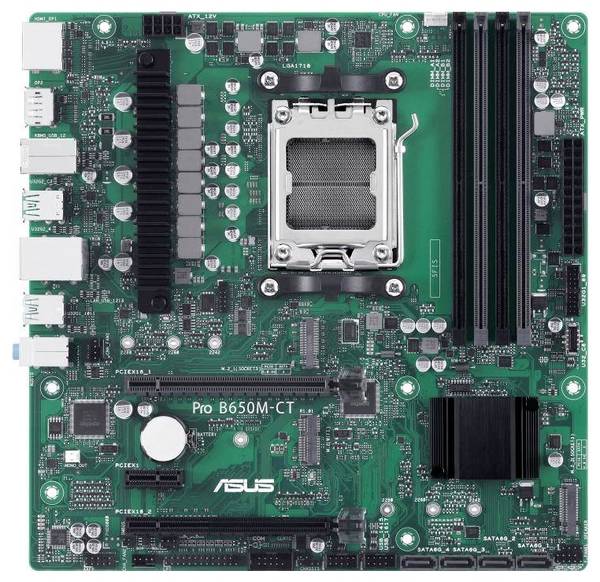 ASUS PRO B650M-CT-CSM - Motherboard - micro ATX - Socket AM5 - AMD B650 Chipsatz - USB-C 3.2 Gen2, USB 3.2 Gen 2, USB 3.